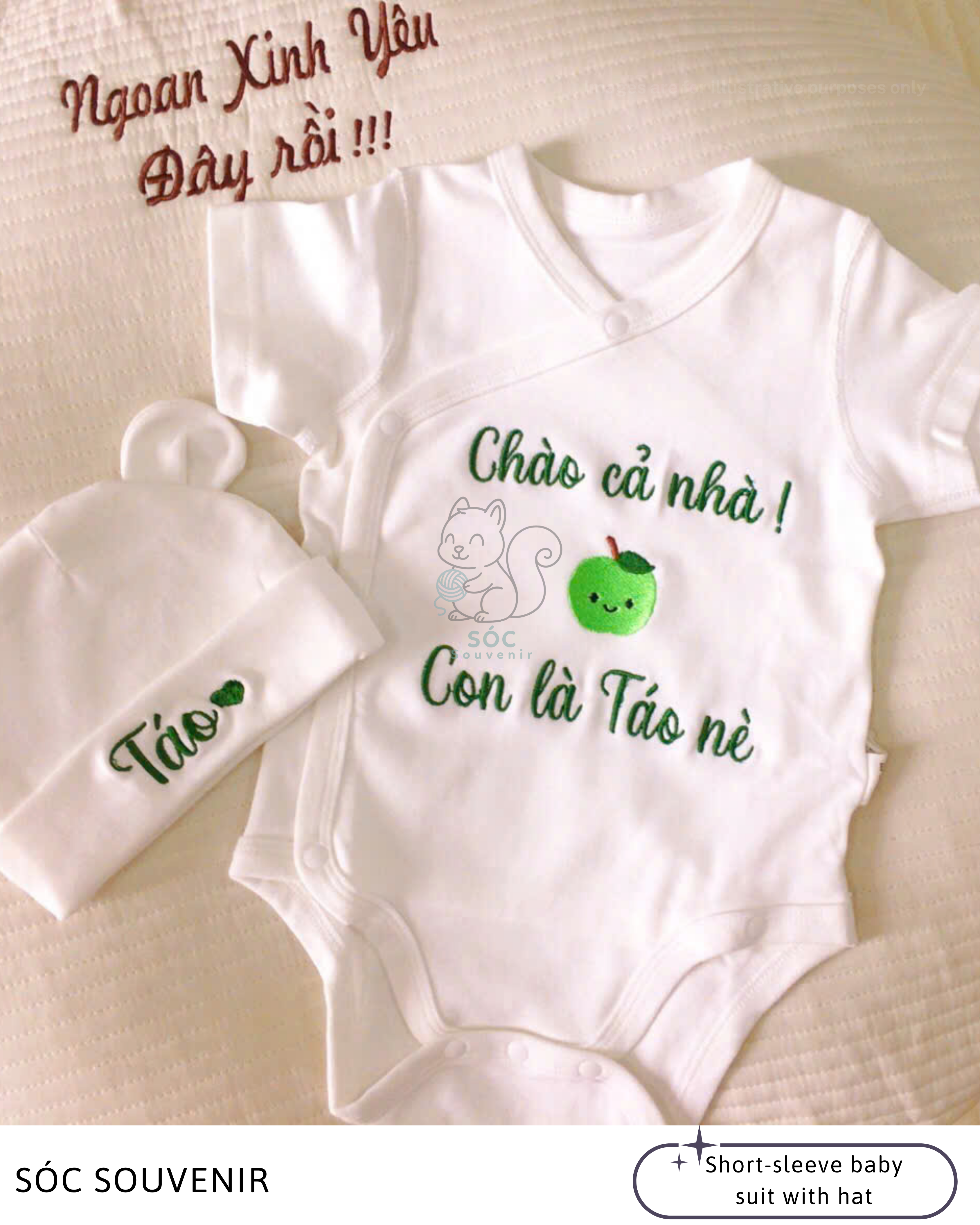 Personalized Baby Suit (Set includes free hat)