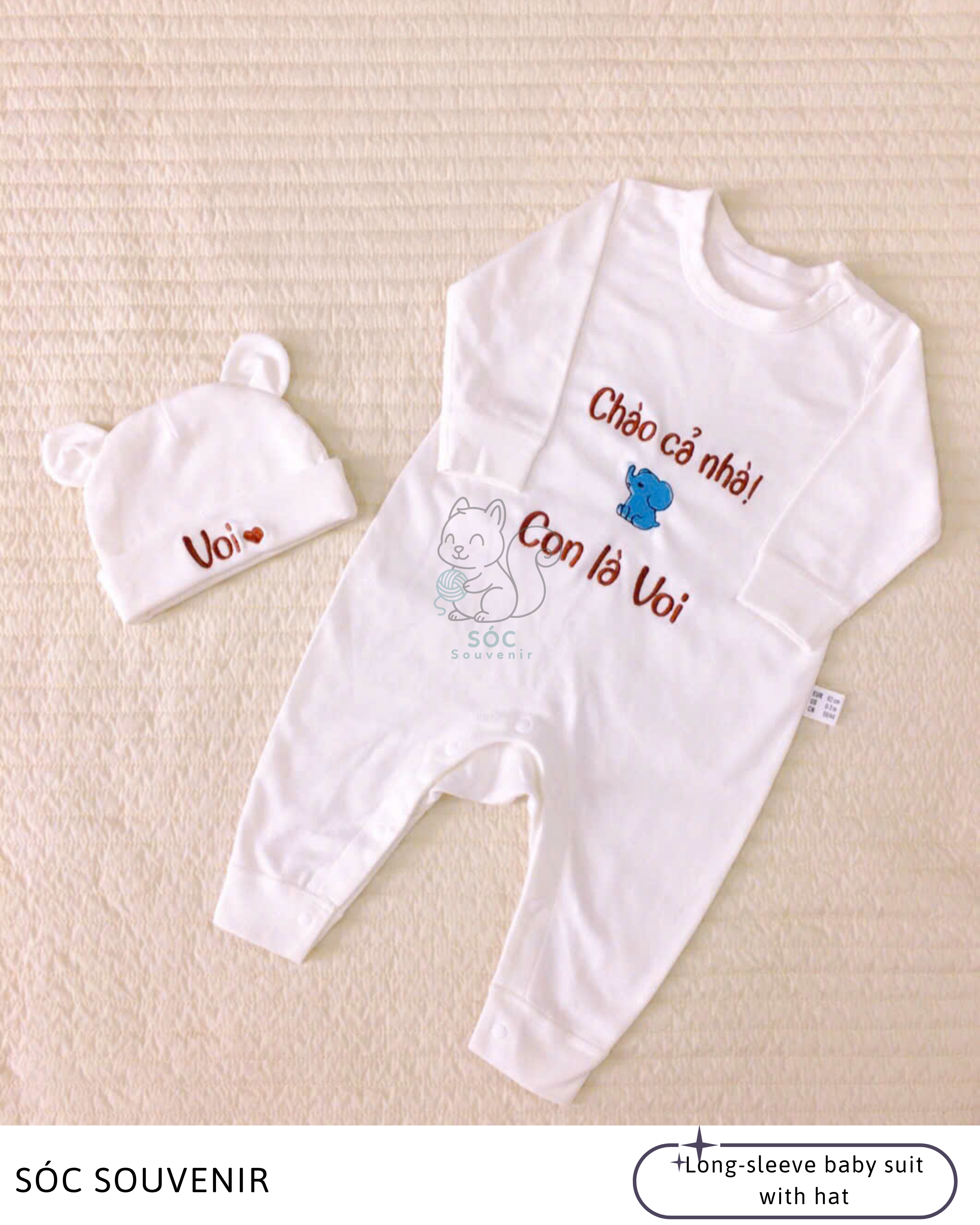Personalized Baby Suit (Set includes free hat)