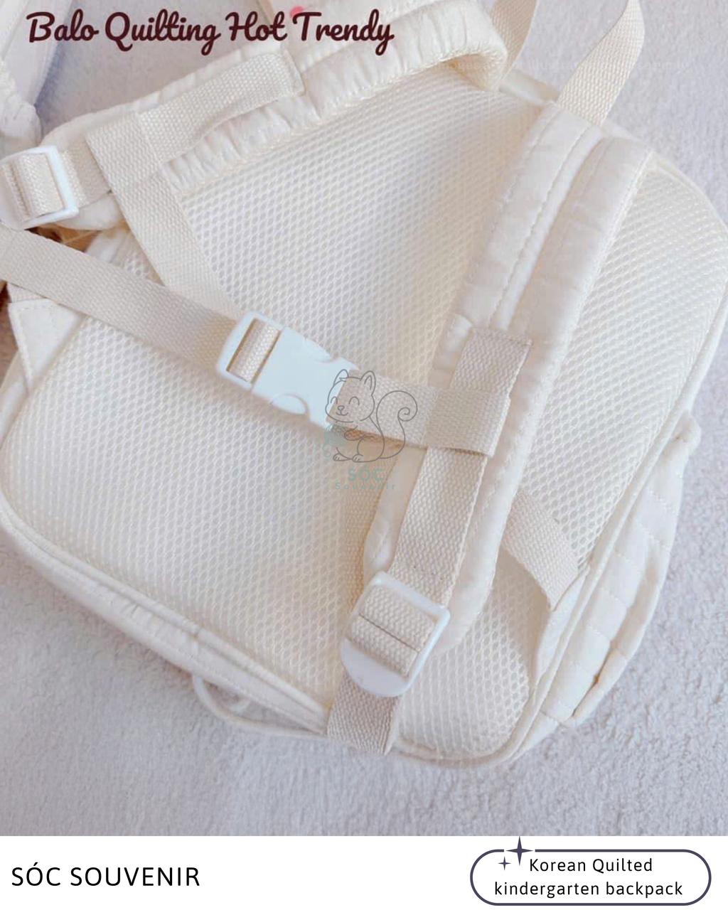 Personalized Quilted Kindergarten Backpack