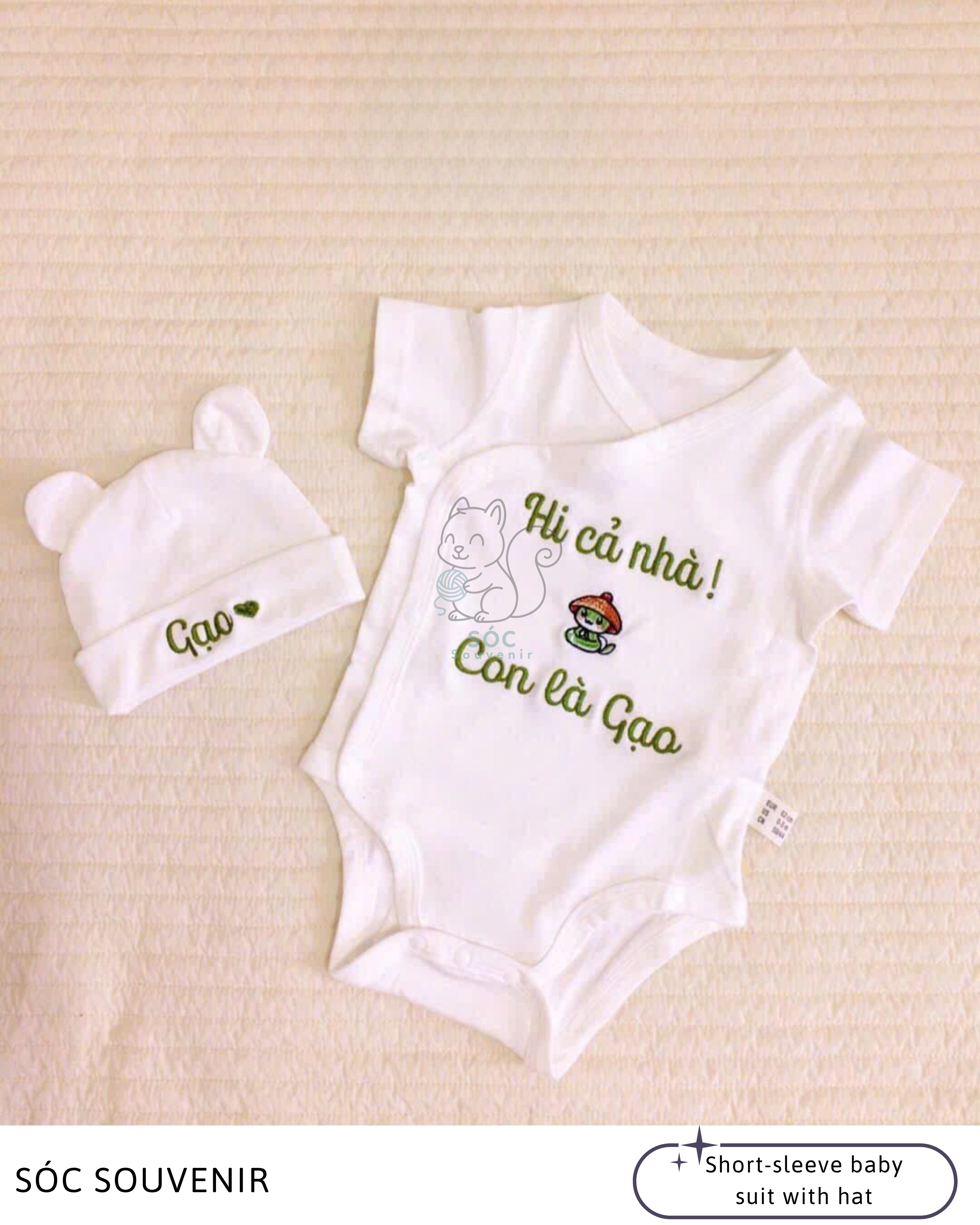 Personalized Baby Suit (Set includes free hat)