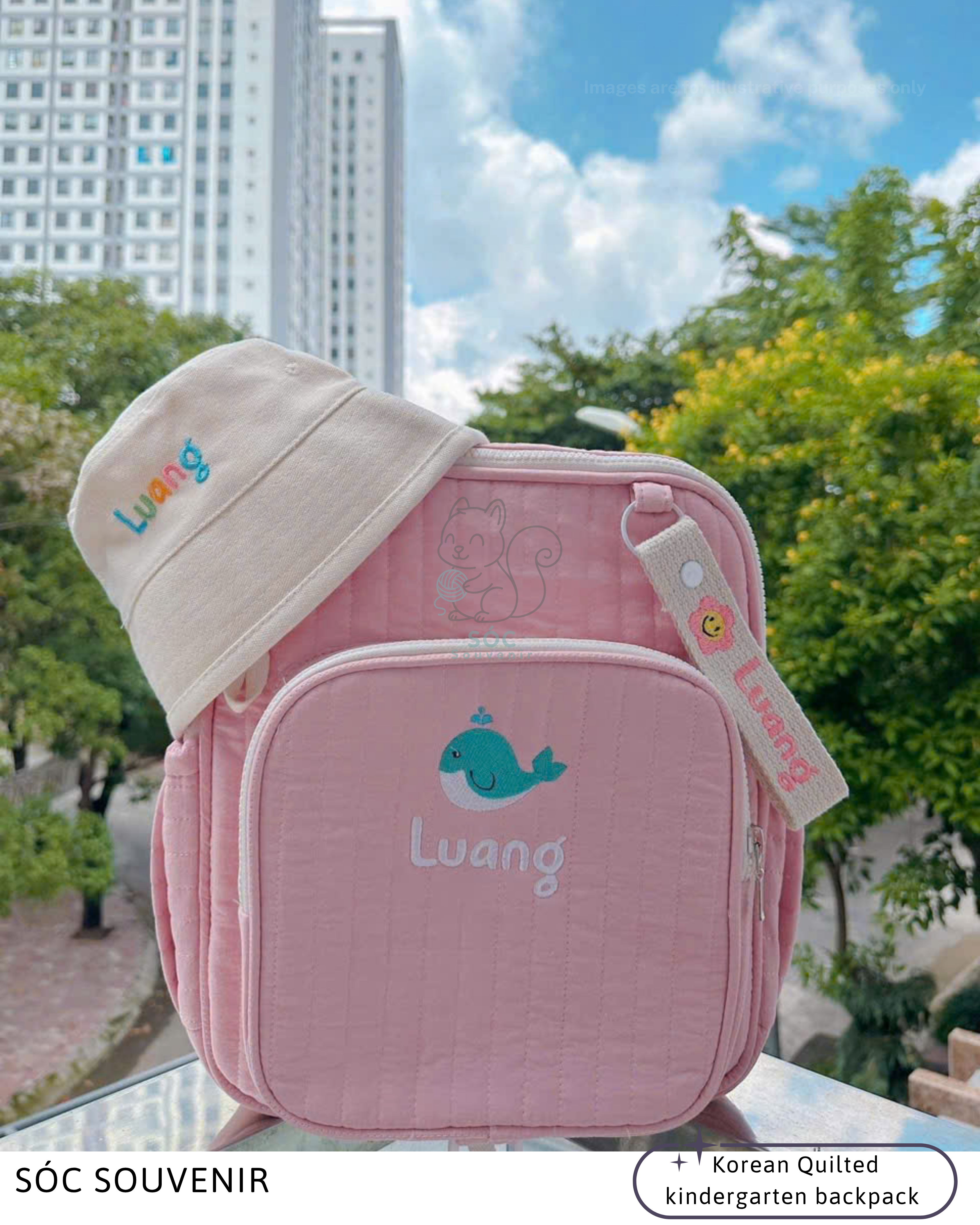 Personalized Quilted Kindergarten Backpack