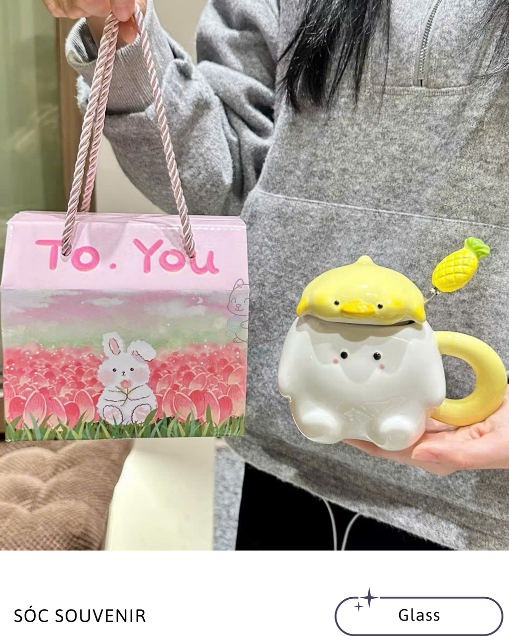 Animal Friends Ceramic Mug Gift Set – Bunny, Shark, Pig & Octopus Series