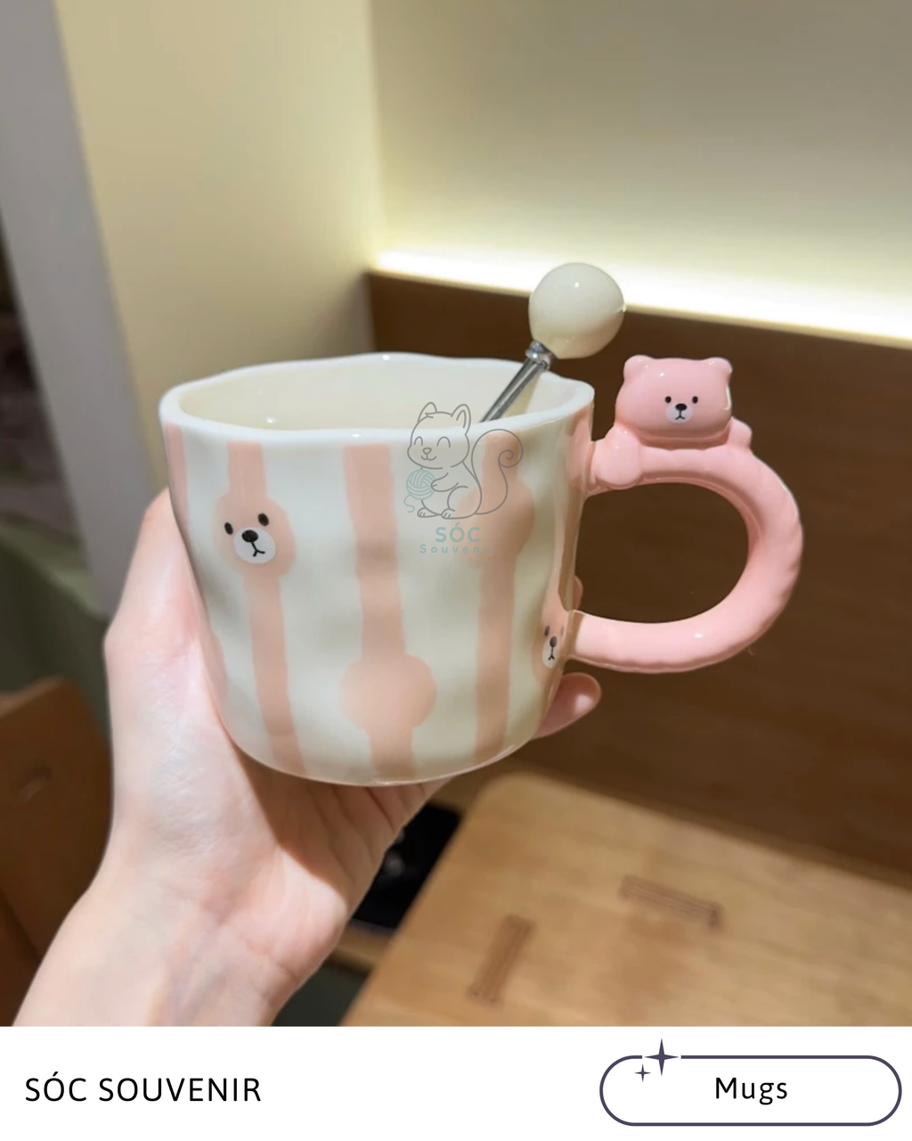 Checker Bear Ceramic Mug Gift Set