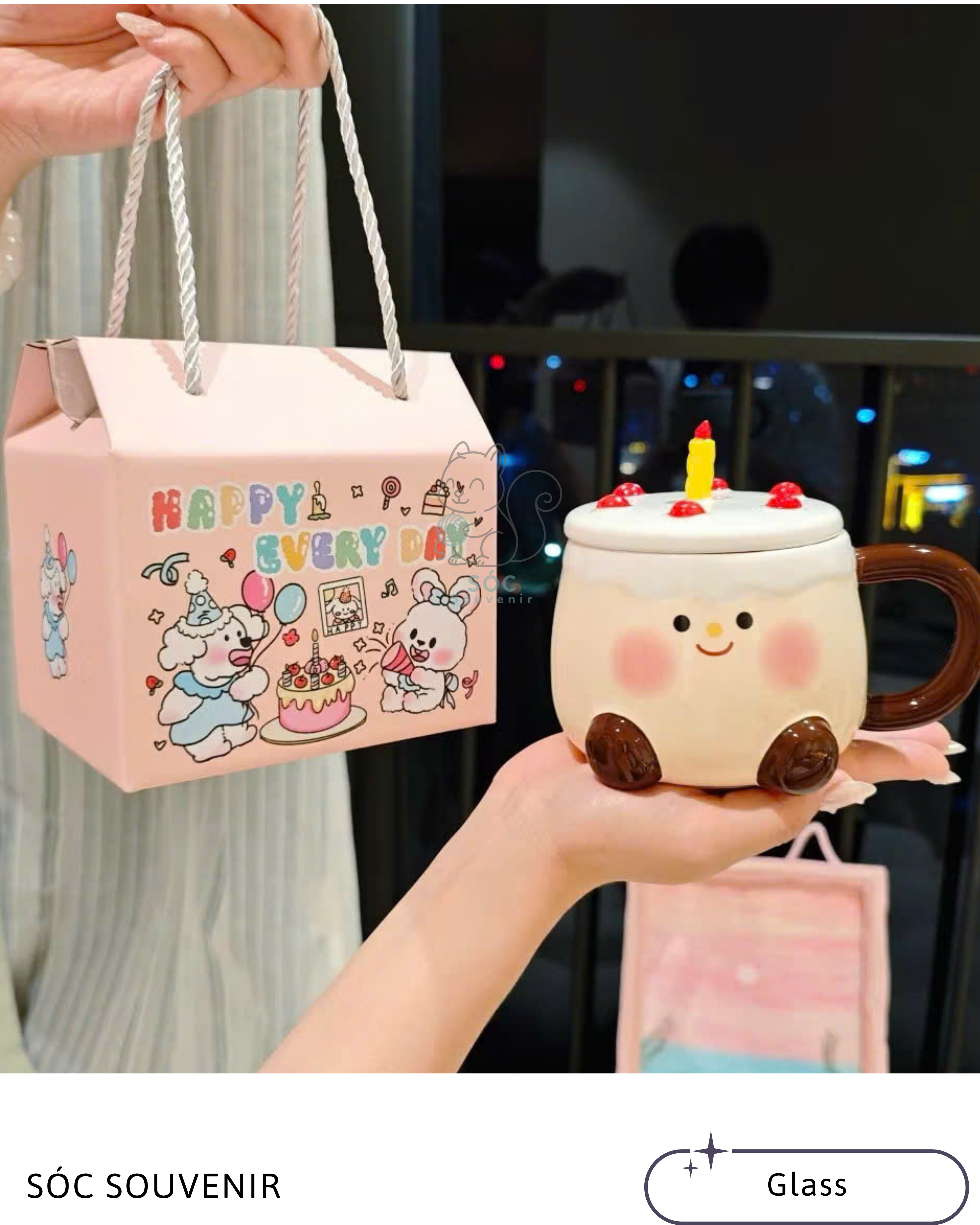 Cute Birthday Cake Ceramic Mug