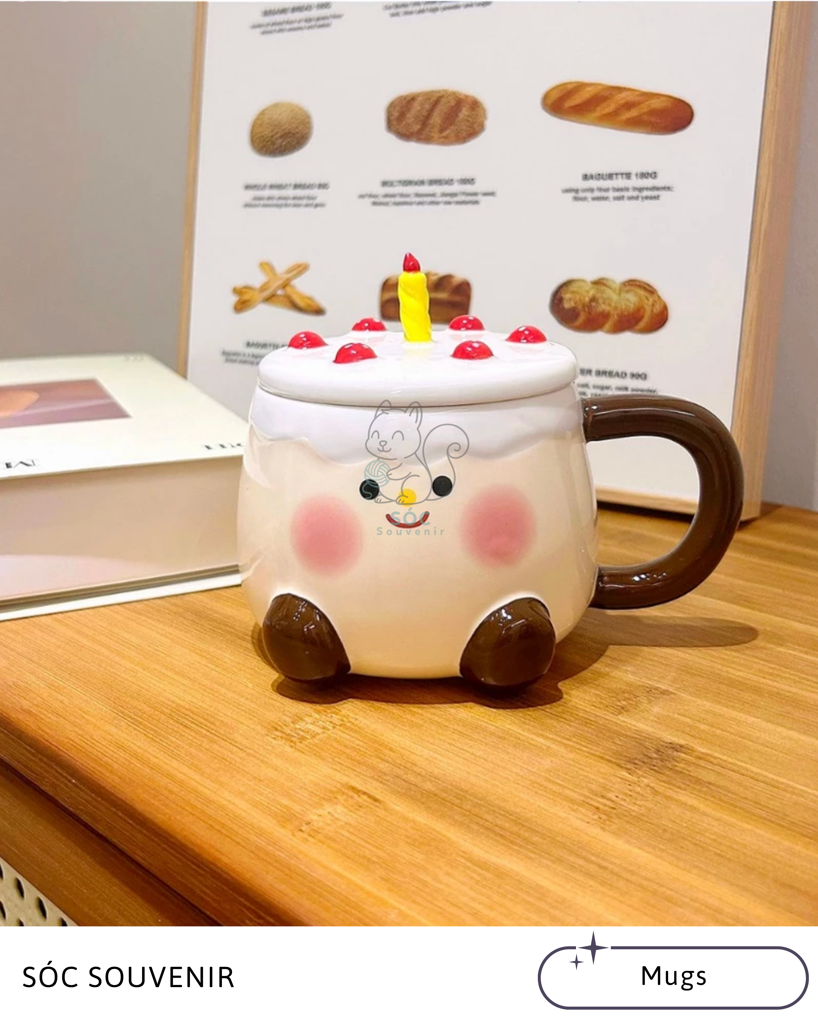 Cute Birthday Cake Ceramic Mug