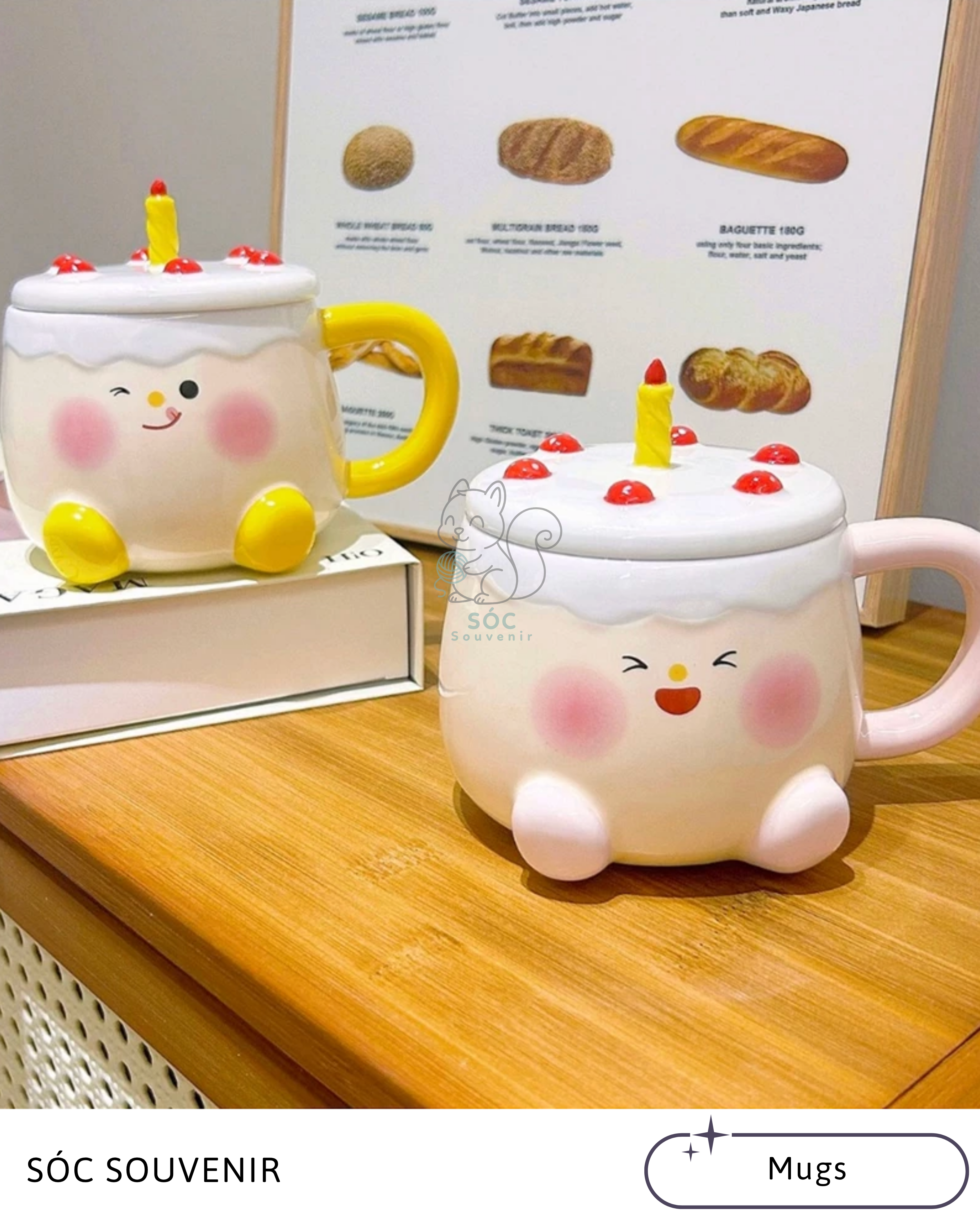 Cute Birthday Cake Ceramic Mug