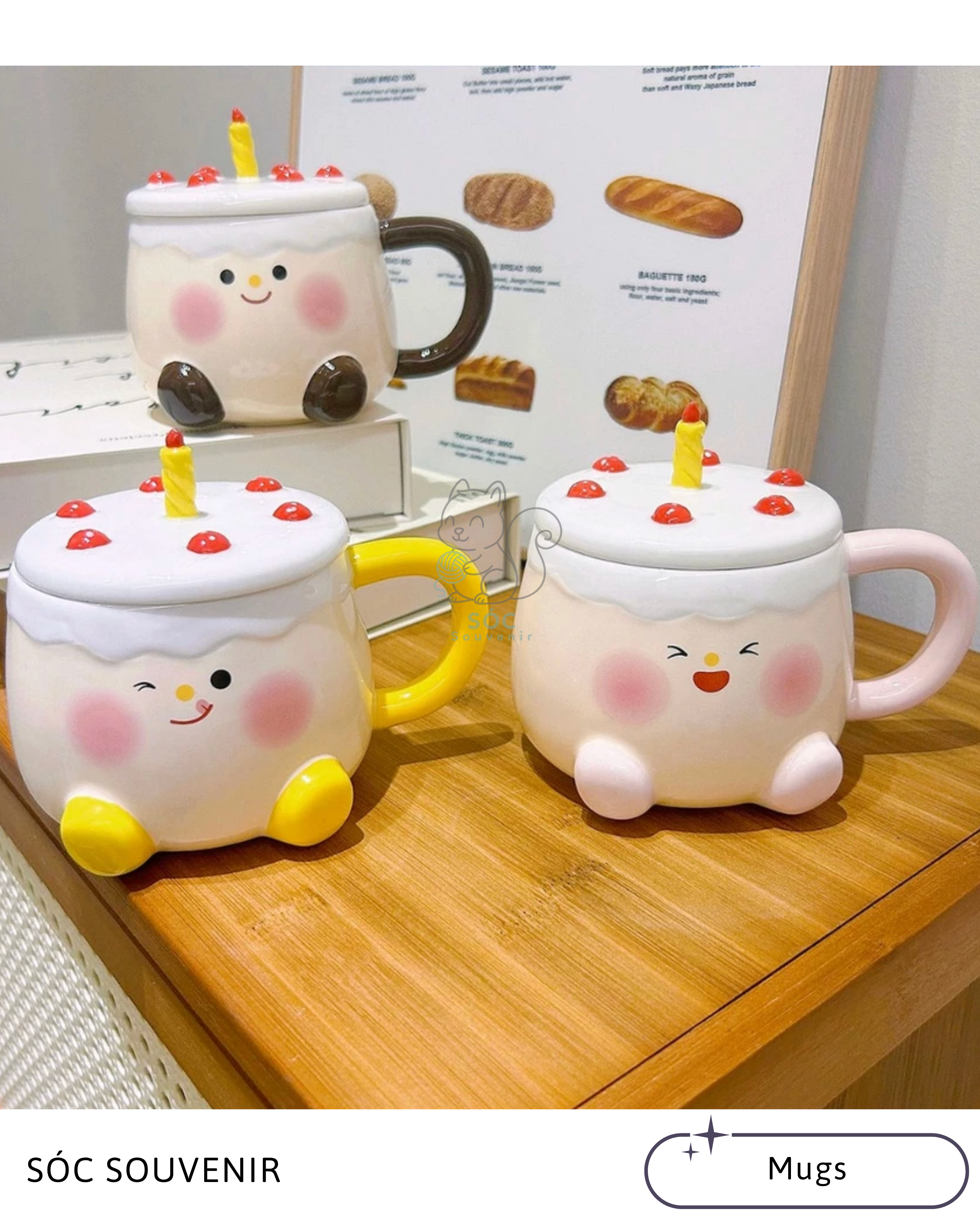 Cute Birthday Cake Ceramic Mug