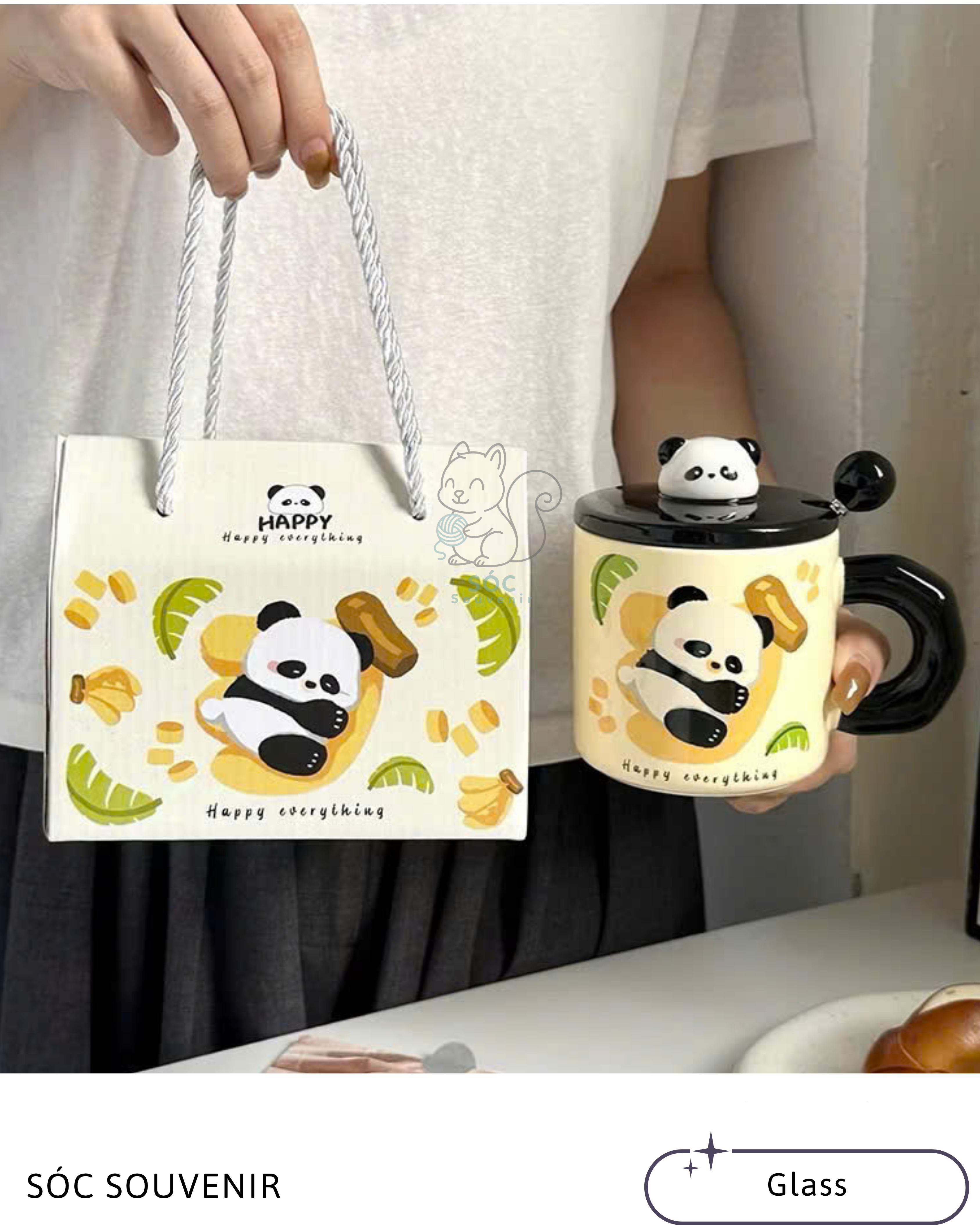 Panda & Cat Ceramic Mug – Premium Gift Box Set