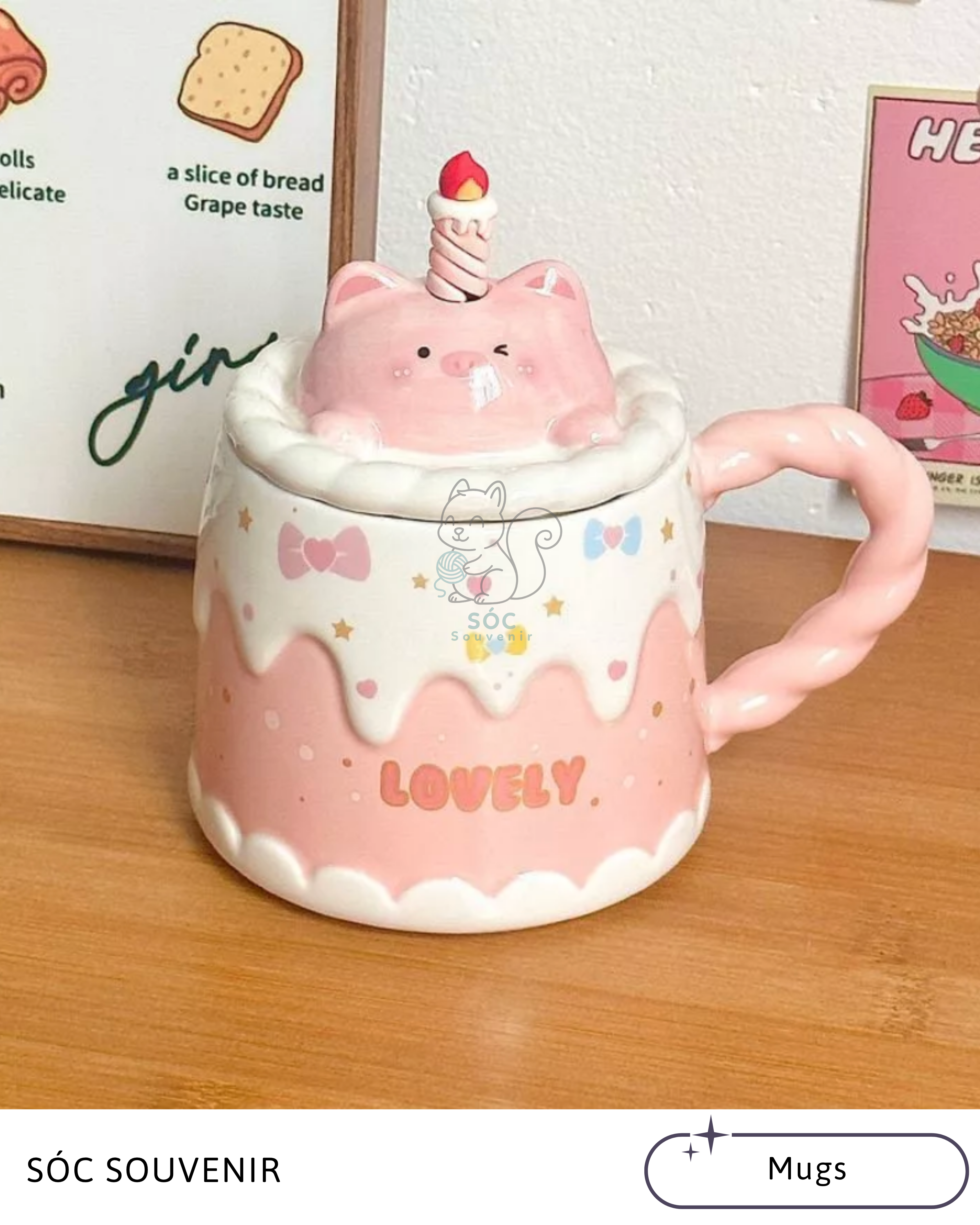 Birthday Cake Animal Mug
