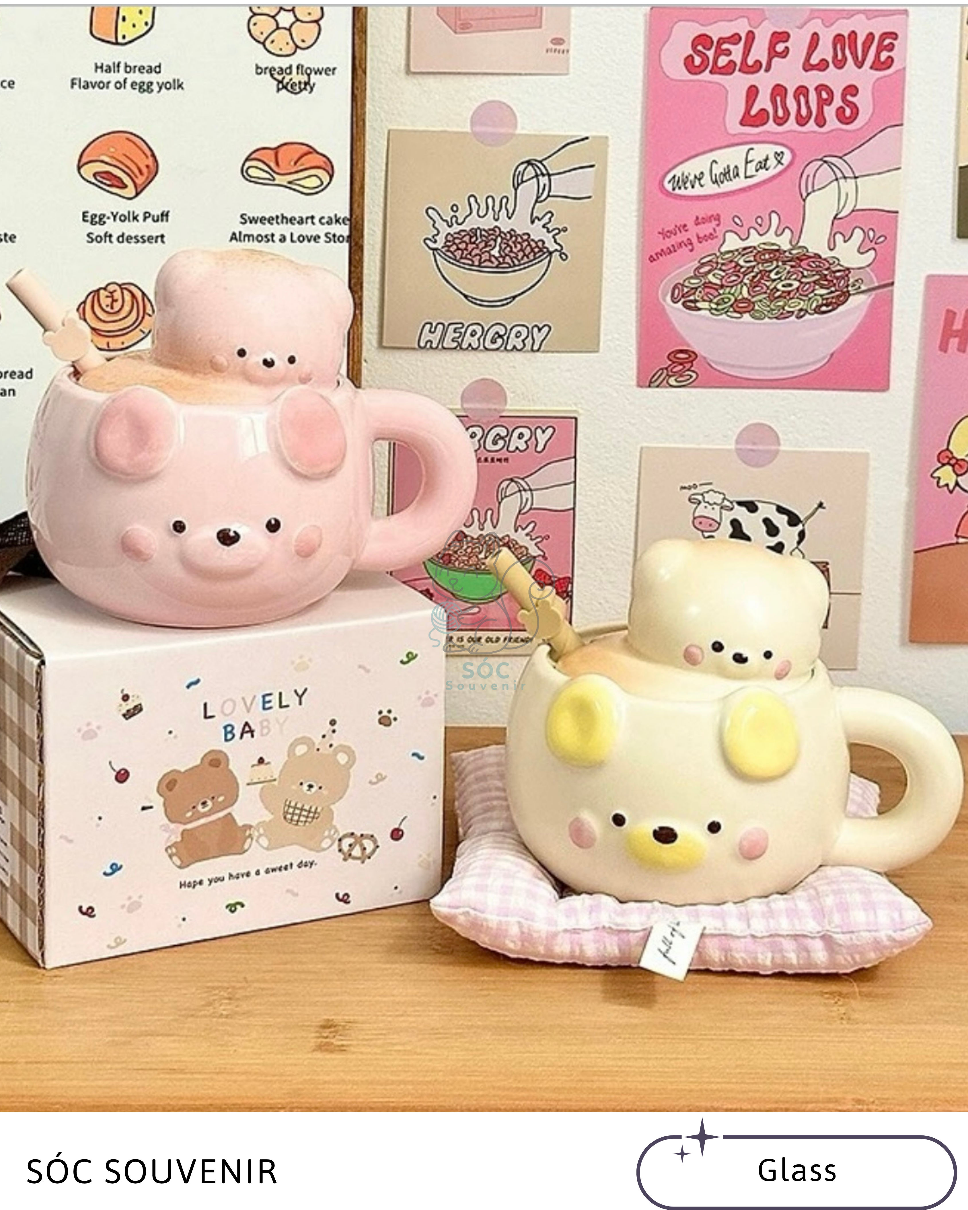 Bear Ceramic Mug Gift Set