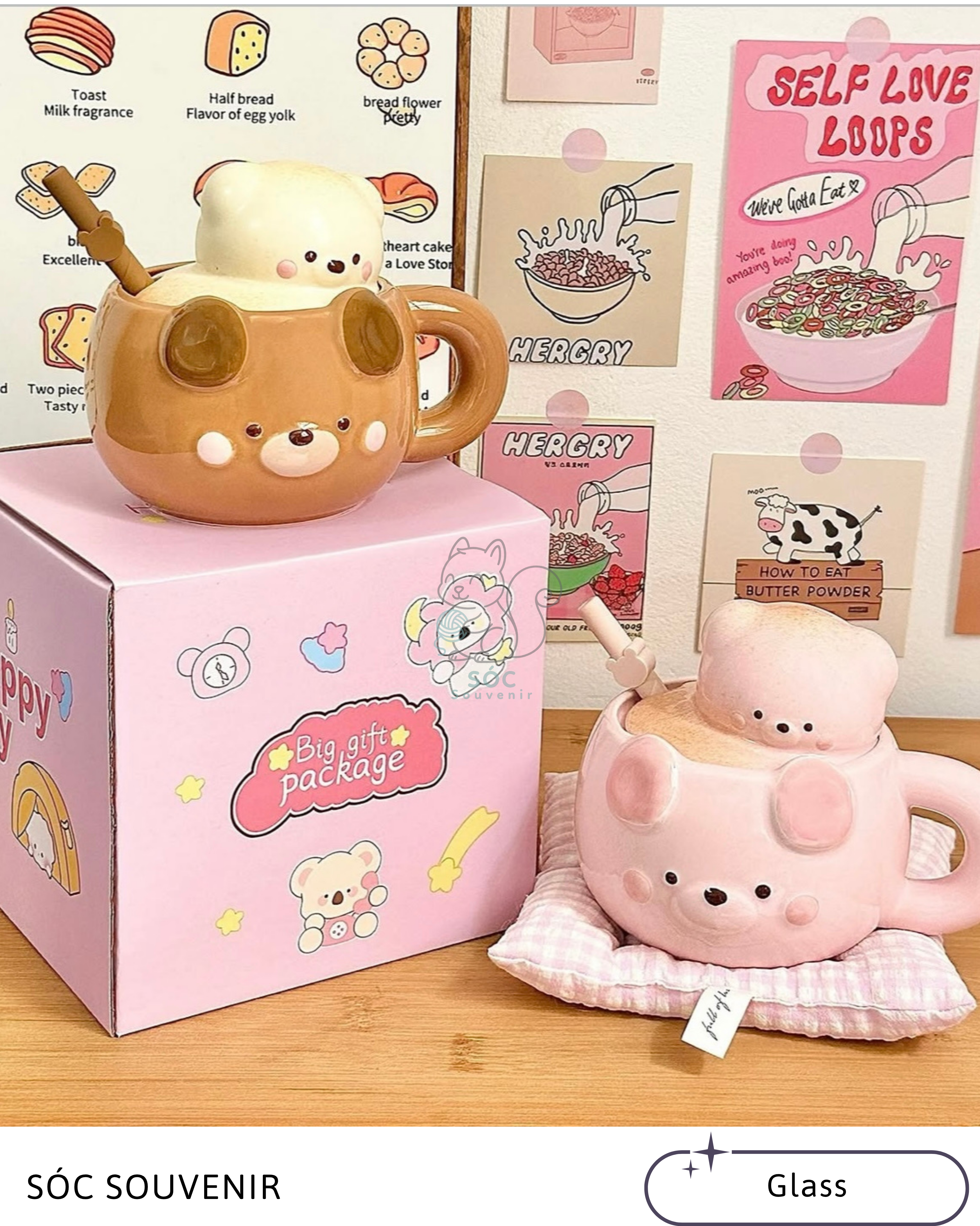 Bear Ceramic Mug Gift Set