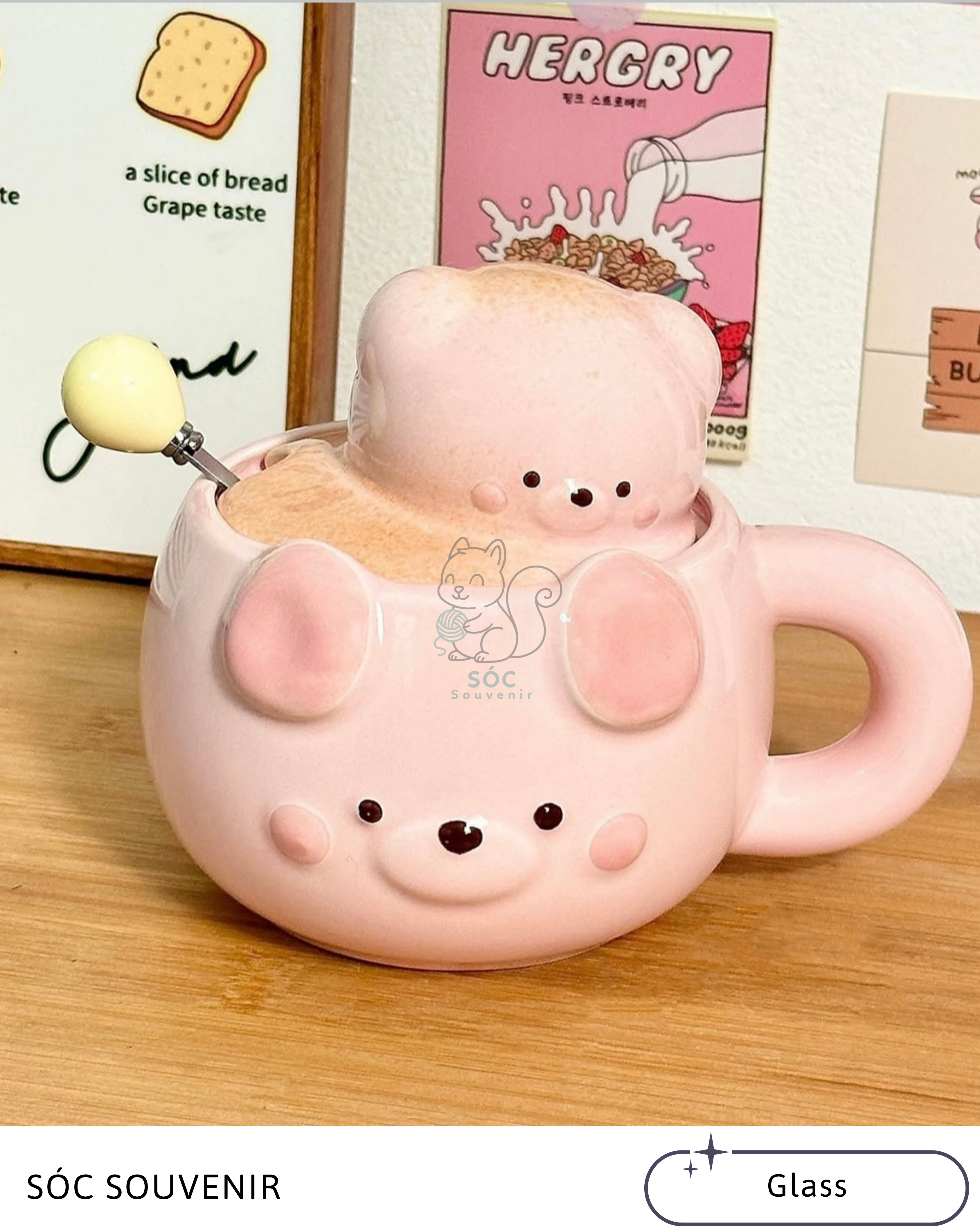 Bear Ceramic Mug Gift Set