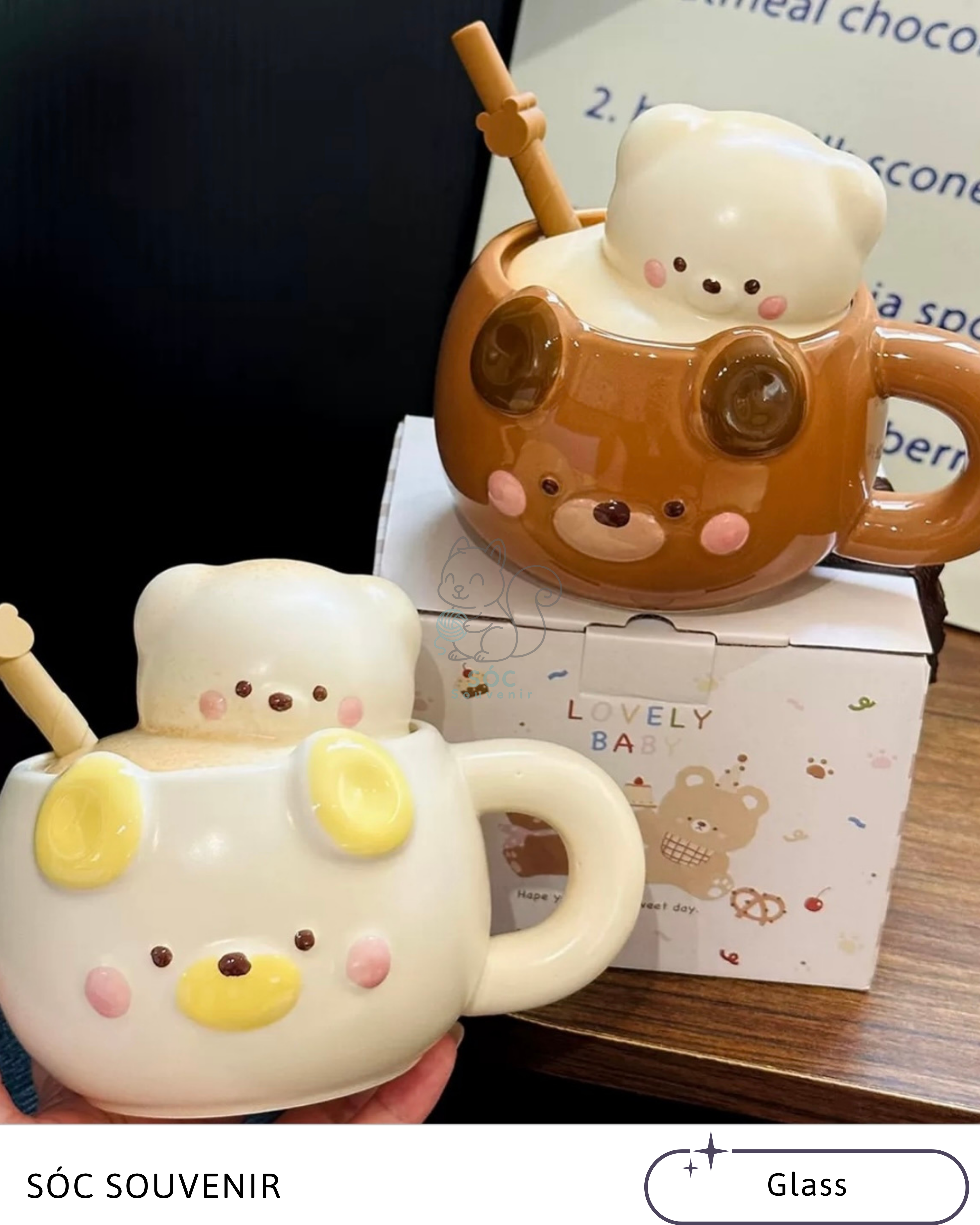 Bear Ceramic Mug Gift Set