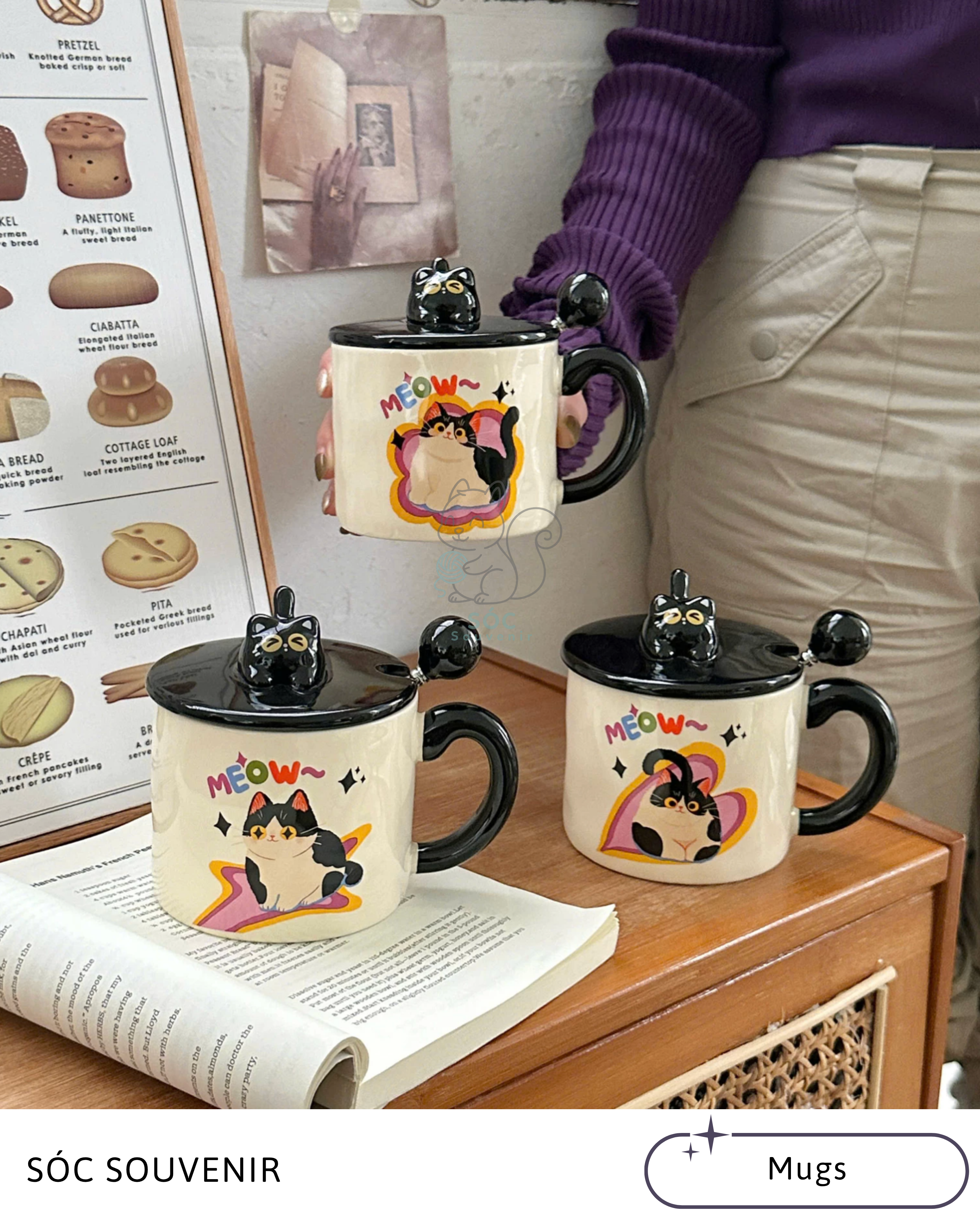 Panda & Cat Ceramic Mug – Premium Gift Box Set